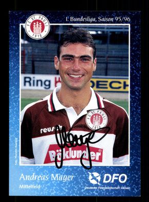 Andreas Mayer Autogrammkarte FC St. Pauli 1995-96 Original Signiert