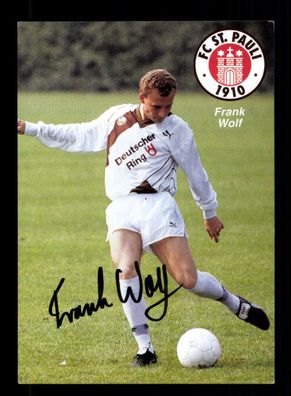 Frank Wolf Autogrammkarte FC St. Pauli 1990-91 Original Signiert