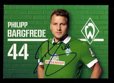 Philipp Bargfrede Autogrammkarte Werder Bremen 2014-15 Original Signiert