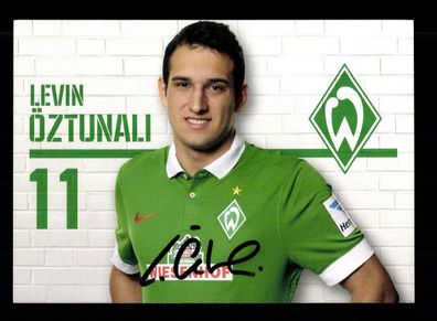 Levin Öztunali Autogrammkarte Werder Bremen 2014-15 Original Signiert