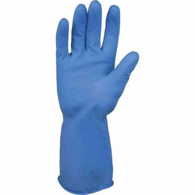 Haushalts-Handschuh "Prima" Größe L blau Latex glove robust Anti-Rutschen