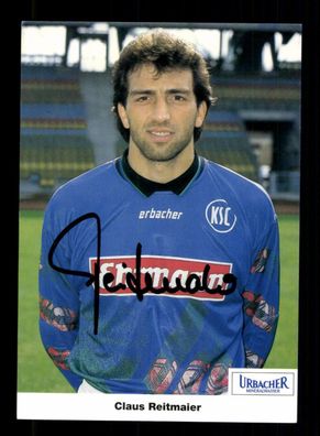 Claus Reitmaier Autogrammkarte Karlsruher SC 1994-95 Original Signiert