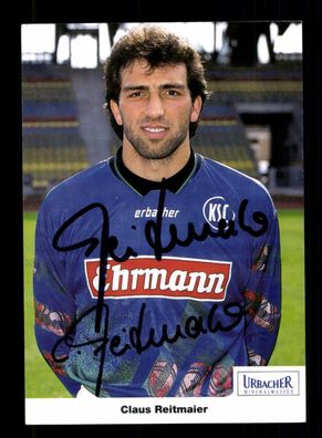 Claus Reitmaier Autogrammkarte Karlsruher SC 1994-95 Original Signiert + 2