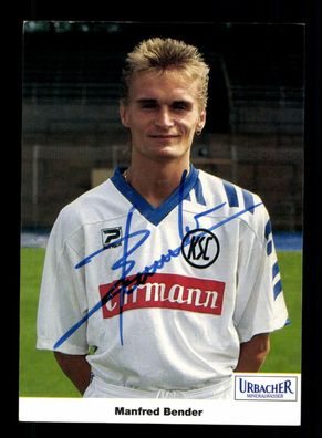 Manfred Bender Autogrammkarte Karlsruher SC 1992-93 Original Signiert
