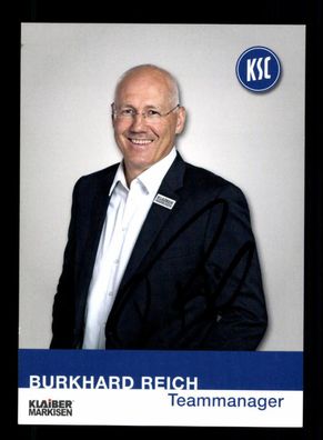 Burkhard Reich Autogrammkarte Karlsruher SC 2015-16 Original Signiert