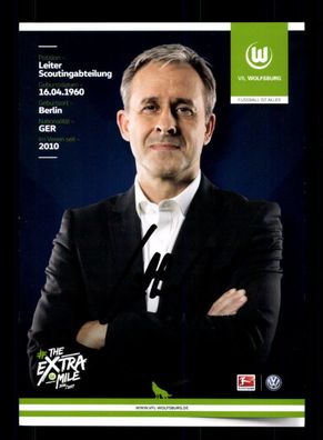 Pierre Littbarski Autogrammkarte VfL Wolfsburg 2016-17 Original Signiert