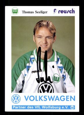 Thomas Seeliger Autogrammkarte VfL Wolfsburg 1994-95 Original Signiert