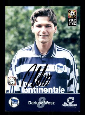 Dariusz Wosz Autogrammkarte Hertha BSC Berlin 1998-99 1. Karte Original Signiert