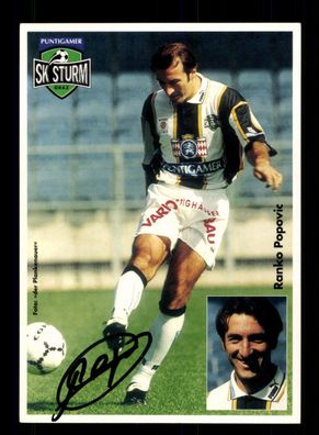 Ranko Popovic Autogrammkarte SK Sturm Graz Original Signiert