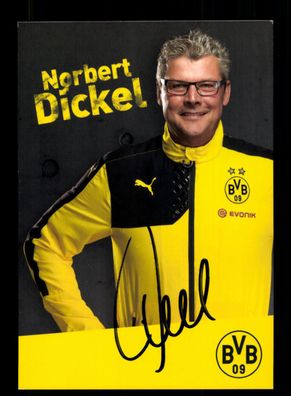 Norbert Dickel Autogrammkarte Borussia Dortmund 2015-16 Original Signiert