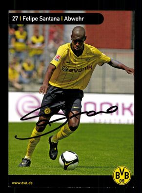 Felipe Santana Autogrammkarte Borussia Dortmund 2008-09 Original Signiert