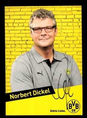 Norbert Dickel Autogrammkarte Borussia Dortmund 2012-13 Original Signiert
