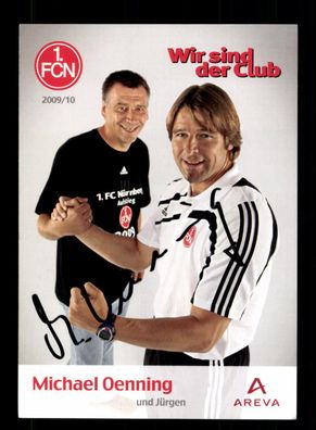 Michael Oenning Autogrammkarte 1 FC Nürnberg 2009-10 Original Signiert