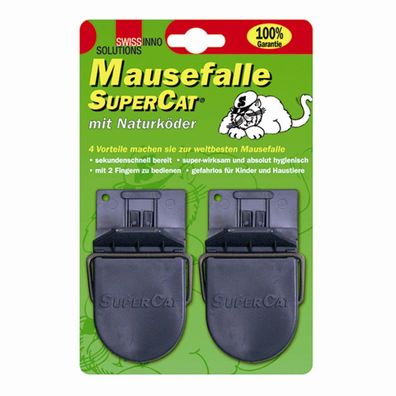 Mausefallen SuperCat 2er Set Karton mit 40 Sets Mausefalle Falle Maus Schutz TOP