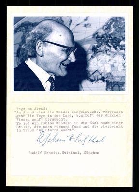 Rudolf Schmitt Sulzthal 1903-1971 Schriftsteller Original Signiert ## BC G 37271