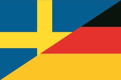 Aufkleber Fahne Flagge Schweden-Deutschland verschiedene Größen