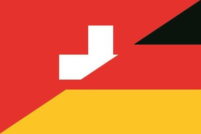 Aufkleber Fahne Flagge Schweiz-Deutschland verschiedene Größen