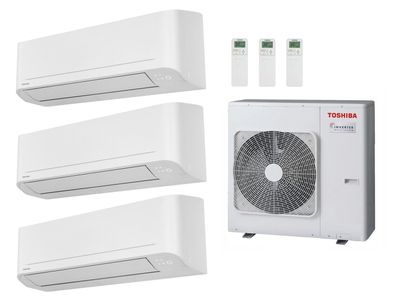 Multi Split Klimaanlage Toshiba 3x SEIYA 2 RAS-B10E2KVG-E 2,5 kW + RAS-3M26U2AVG-E