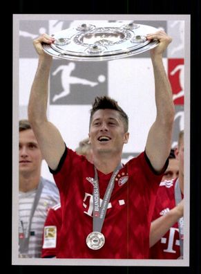 Robert Lewandowski Autogrammkarte Bayern München Deutscher Meister