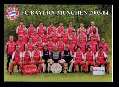 Bayern München Mannschaftskarte 2003-04