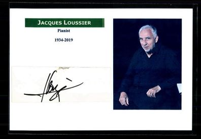 Jacques Loussier (1934-2019) Pianist Original Signiert + M 4424