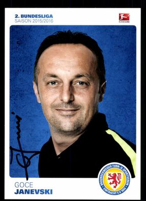 Goce Janevski Autogrammkarte Eintracht Braunschweig 2015-16 Original + A 224459
