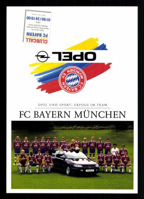 Original Mannschaftskarte Bayern München 1995-96