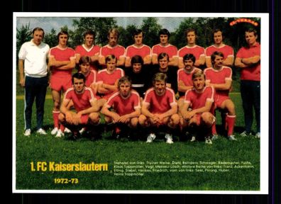 1 FC Kaiserslautern Mannschaftskarte 1972-73