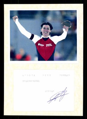 Andrea Nuyt Vize Weltmeisterin 2002 Eisschnellauf Original Signiert + G 37401