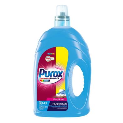 3x Purox 4,3L 143WL Color Waschmittel farbige Buntwäsche waschen Gel flüssig