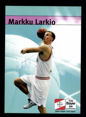 Markku Larkio TSV Bayer Leverkusen Original Signiert Basketball + A 224704