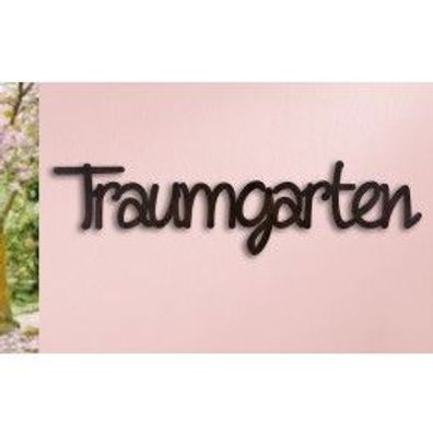 Wandrelief Wandbild Schriftzug "Traumgarten" - Gilde Handwerk