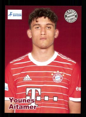 Younes Aitamer Autogrammkarte Bayern München Amateure 2022-23