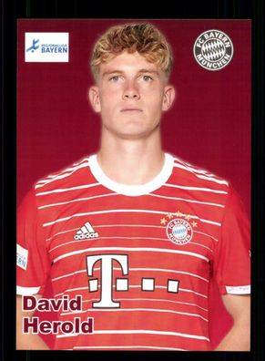 David Herold Autogrammkarte Bayern München Amateure 2022-23