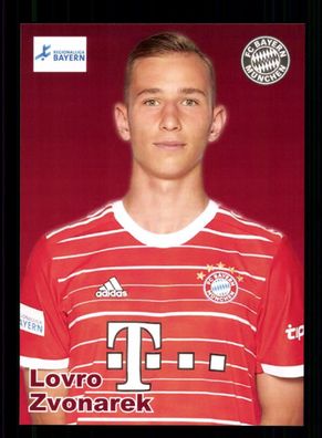 Lovro Zvonarek Autogrammkarte Bayern München Amateure 2022-23