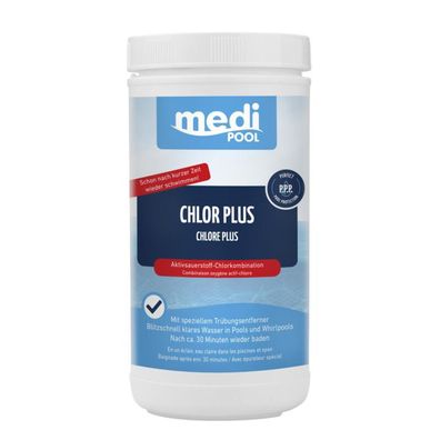 6x 1kg mediPOOL Chlor Plus Trübungsentferner klares Wasser Whirl-/Swimminpool