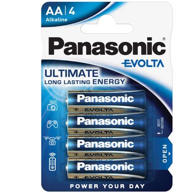 Panasonic Standard Batterie Mignon Evolta im 4er Blister