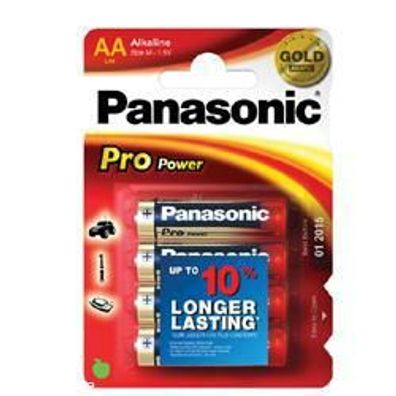 AA Panasonic Batterien Mignon Pro Power Gold LR6PPG - im 4er Blister