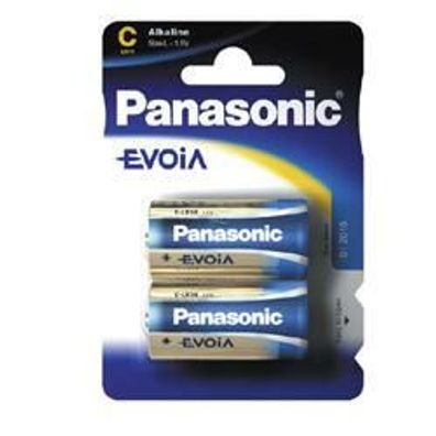 Panasonic Fotobatterie Evoia LR14 im 2-er Blister 1,5Volt Baby C Batterie, LR14EE/2BP