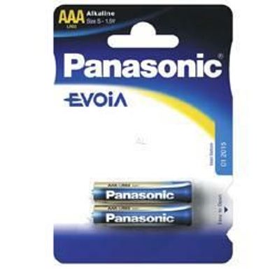 Panasonic Fotobatterie Evoia LR03 im 2-er Blister 1,5Volt Micro AAA Batterie, LR03EE/