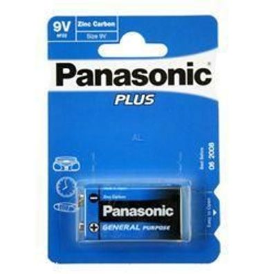 Panasonic 9V Block 6F22B Batterie 6AM6 ZN/ C 9,0Volt im 1er Blister