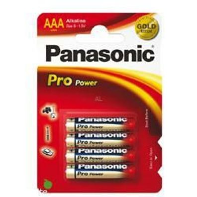 Panasonic Standard Batterie Micro 4 Stück Pro Power LR03PPG im Blister
