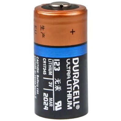 Fotobatterie Duracell CR123 Lithium 3V im Blister - CR17345