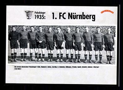 1 FC Nürnberg Mannschaftskarte DFB Pokalsieger 1935