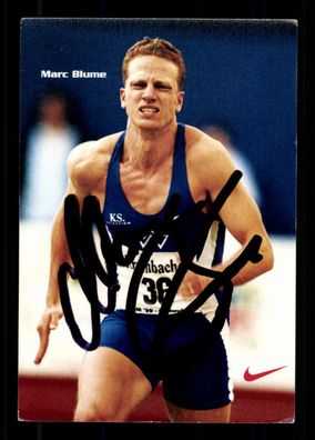 Marc Blume Autogrammkarte Leichtathletik Original Signiert + G 37409