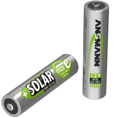 Ansmann Solar Micro (AAA) Green NiMH Akkus 1,2V 550mAh im 2er Pack