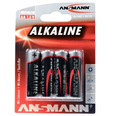 Ansmann RED Alkaline Mignon (AA) LR06 Batterie 1,5Volt AlMN - 4er Blister