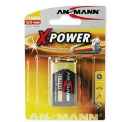 Ansmann X-Power Alkaline 9V-Block 6AM6 AlMN Batterie im Blister - 1 Stück