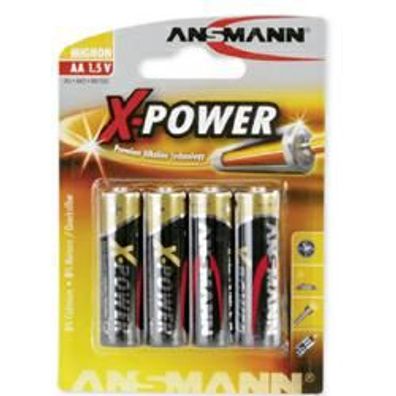 Ansmann X-Power Alkaline Mignon (AA) LR6 Batterie 1,5Volt AlMN im 4er Blister