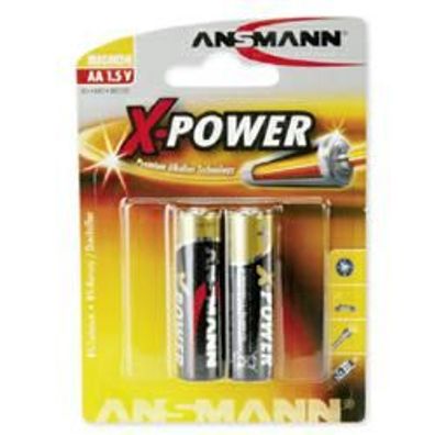 Ansmann X-Power Alkaline Mignon (AA) LR6 Batterie 1,5Volt AlMN im 2er-Blister